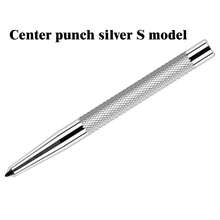 重型碳化钨尖头自动中心冲 - 弹簧式冲头，适用于金属、木材、玻璃和塑料 - 防污染、防沙、防水、平头、涂漆和抛光表面 - 工业级工具，适用于硬地板和木材定位