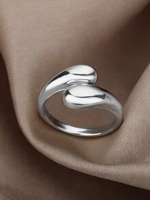 Anéis vintage assimétricos geométricos com rebites em aço inoxidável, cor dourada, resistentes ao desbotamento, anel aberto para mulheres, joias para festas, acessórios de dedo para casamento, presentes para mães/melhores amigas.