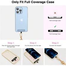 Phone Lanyard, Adjustable Cellphone Lanyard with Wrist Strap, Universal Crossbody Phone Lanyard Neck Strap and Wristlet Strap, Crossbody Phone Strap*1, Wrist Strapx1, Lanyard Patch*2, Red - inicial - Ver 5