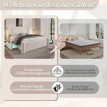 Bed Frames - Beige + Velvet + Contemporary + European - View 6