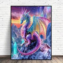 1 Set - 11x11 Inch/15.7x15.7 Inch Full Drill Diamond Painting DIY Kit, Colorful Dragon, Perfect For Beginners, Ideal Gift For Home Wall Decor, Relaxing Craft Kit | Frame Not Included - Multicolor - View 3