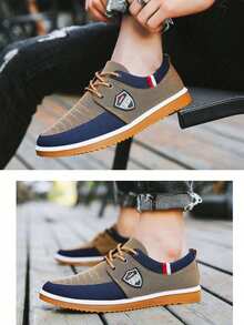 Zapatillas para Hombre, Zapatos de vestir de lona hombres, Cómodos, Clásicos, Ligeros, Transpirables y Antideslizantes – Ideales para Trabajo, Estudio y Vida Diaria - Marrón - Ver 3