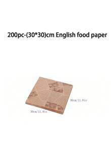 200/100/50 ark, vintagetryckt vaxpapper, fettsäkra matomslag, engångsmatomslag, airfryer-foder, för sandwich, hamburgare, stekt kyckling, etc., köksredskap, kökstillbehör - Multifärgad - Visa 15