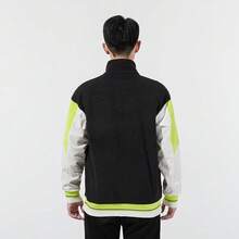 Puma 男女通用撞色立领运动夹克 534678-01，春秋季 - 黑色 - 查看 3