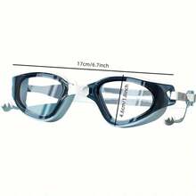 Gafas de natación antivaho y a prueba de fugas para adultos, lente de visión panorámica HD para una vista clara, gafas de natación cómodas y selladas para hombres y mujeres, marco de PC duradero (negro, blanco, azul) - Multicolor - Ver 6