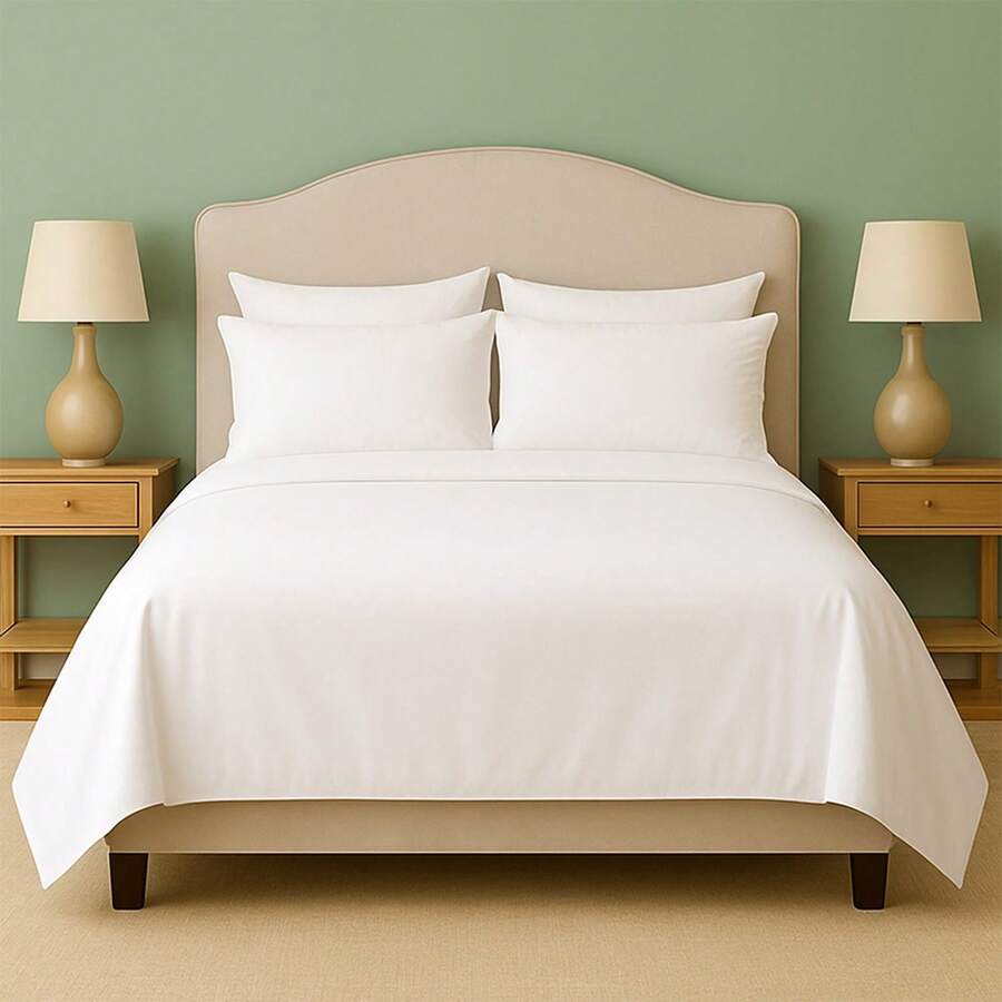 Vibe Check: Ultra Chill Bamboo Blend Sheets – 6PC Cloud Soft Set With Deep Pockets – Cooling, Wrinkle-Free, Aesthetic – Dorm, Apartment, Or Glow-Up Bedroom Must-Have – Twin, Full, Queen, King, Cal King - 白色 - 查看 1