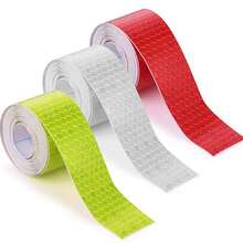 Cinta reflectante de advertencia impermeable para exteriores, cinta reflectante, pegatina reflectante nocturna, adecuada para remolque, bicicleta, ropa, automóvil, tira decorativa - Multicolor - Ver 1