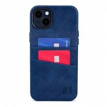 Card Case For  14 Plus With Built-In Metal Plate For Magnetic Mounting & 2 Pockets: Exec M2 Premium Synthetic Leather Wallet Case ( 14 Plus, Navy){"Size_name":"14Plus","Color_name":"Navy"} - Multicolor8 - View 10