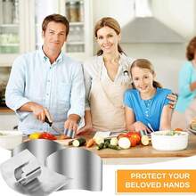 Stainless Steel Hand Guard For Cutting Vegetables, Food Protection, Suitable For Both Beginners And The Elderly, Stainless Steel Hand Shield For Cutting Vegetables, A Must-Have For Kitchen Preparation