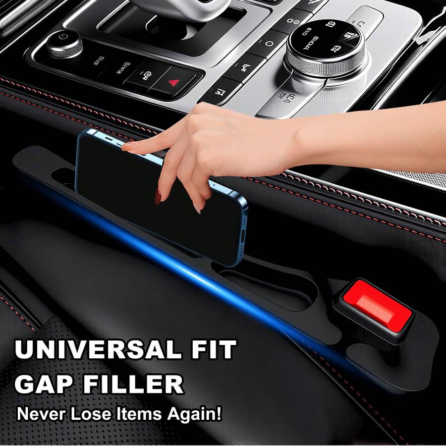 [2pcs Canvas Filler] 2pcs Universal Canvas Car Seat Gap Filler | Organizer Accessories For SUV Truck | Prevents Items From Dropping