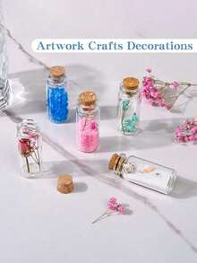 10ml Glasflaschen mit Korkverschluss, Potion Gläser Halloween Dekoration, Wunschflaschen für Baby-Shower, Hochzeitsgeschenke, Party Dekoration, DIY Aufbewahrungszubehör