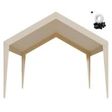 12x20 Ft UV-Resistant Carport Canopy Cover - Frame Not Included - Beige1 - View 7