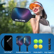 Perfect Pickleball Gift Set  Portable Kit With 2 Paddles, 4 Balls & Bag. Lightweight Travel Gear - White - View 7