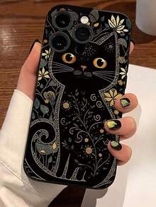 2pc New Cat Eye Texture Shockproof TPU Phone Case, Compatible With IPhone 11, 16 Pro Max, 16 Pro, 16, 15 Pro Max, 14 Pro Max/Galaxy S25 Series, A16/Honor X6A, X7B, X8B/13C, Note13 Waterproof Anti-Fall Scratch ResistantFOR-YOUR-BELOVED-PHONE Christmas Gifts Christmas Gifts