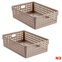 Storage Baskets - สีน้ำตาลพาสเทล - ดู 3