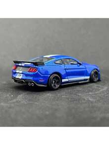 Burago 1:64 Escala Modelo de Coche de Carreras de Aleación Fundida, Modelo Oficial con Licencia de Mercedes-Benz, , Cadillac, Chevrolet, Coches en Miniatura, Regalo de Cumpleaños para Hombres, Juguetes de Coches de Carreras - Mustang Shelby GT500 2020-Azul - Ver 7