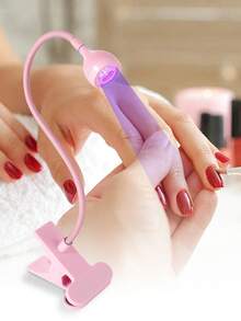 LIMEGIRL 1个LED UV美甲灯，用于固化凝胶指甲油，夹式柔性桌面迷你USB美甲灯，便携式美甲烘干机，美甲沙龙工具，带夹子的小型美甲灯，可弯曲，高度灵活，USB供电，一键启动 - 彩色 - 查看 6