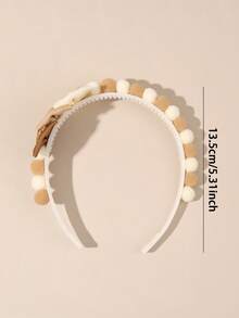 1件秋冬蝴蝶结发带，日常佩戴，适合女孩和儿童 - 彩色 - 查看 5