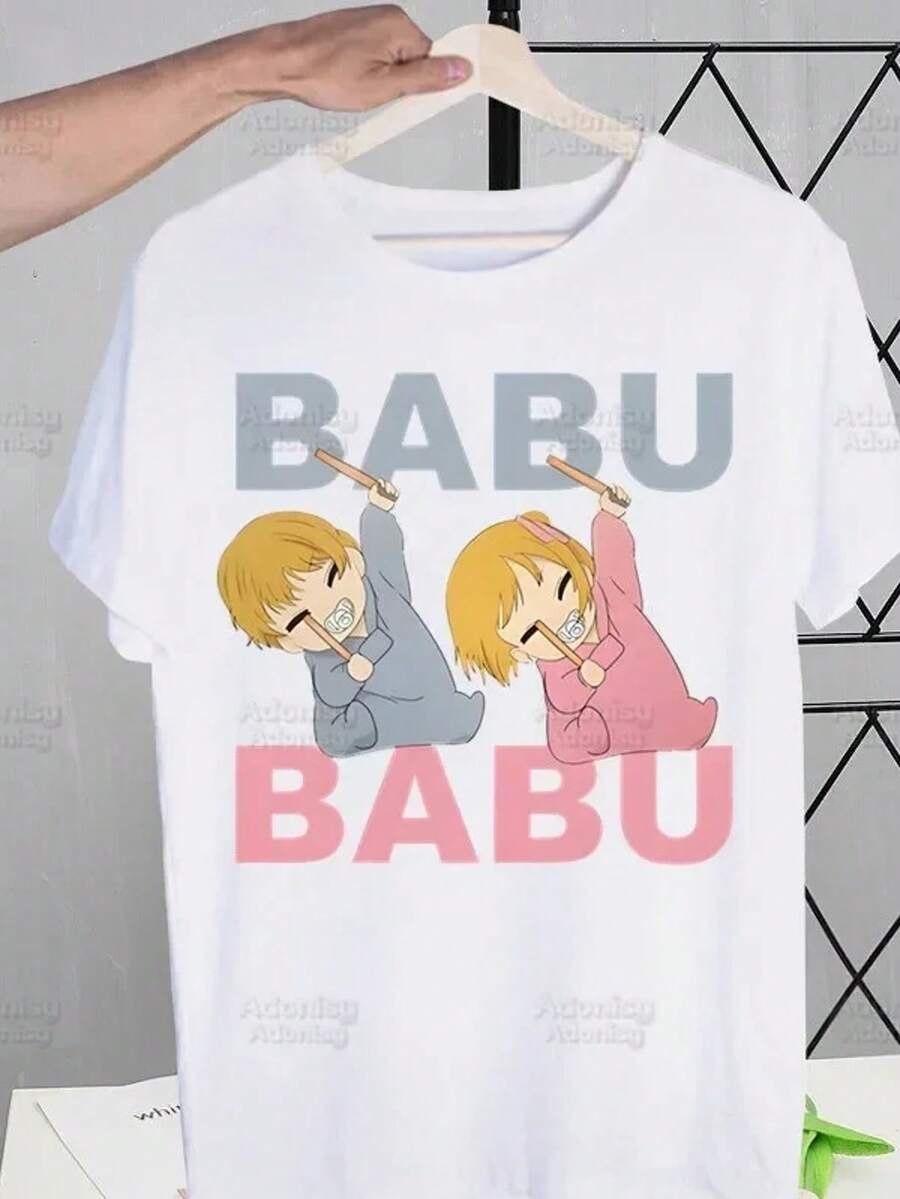 Oshi No Ko Anime T-Shirts Summer Men Funny Print Ai Hoshino Ai Ruby Akane Tshirt Streetwear T Shirt Short Sleeve Tee Top3 - White - View 1