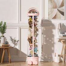 ぬいぐるみ 収納 推し活 収納 コレクションケース ぬいぐるみ収納 ケース 円柱 筒 筒状 キャスター キャスター付き インテリア 大きなぬいぐるみ 棚 大量ぬいぐるみ 大きい 大量 透明 クリア 人形 収納ボックス 収納ケース 隙間収納 おもちゃ箱 ホコリが入りにくい - ピンク - チェックする 16