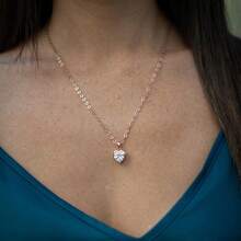 SERASAR Premium Necklace Women 925 Sterling Silver 18 Carat  Plating Adjustable Length Four Colors Jewelry Box Included