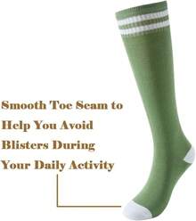 Calcetines hasta la rodilla para niños, calcetines de fútbol de algodón para niños, niñas, pequeños... - 1 par, color verde - Ver 4