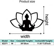 1 Stück Buddha Statue & Lotus Blume Zen Wanddekoration - Moderne Innen-/Außendekoration, Yoga Studio Meditationsraum Akzent - Personalisiertes Einweihungsgeschenk, Keine Elektrizität erforderlich, hochwertige Metallverarbeitung, Kunstwerk, handgefertigt, tolles Geschenk