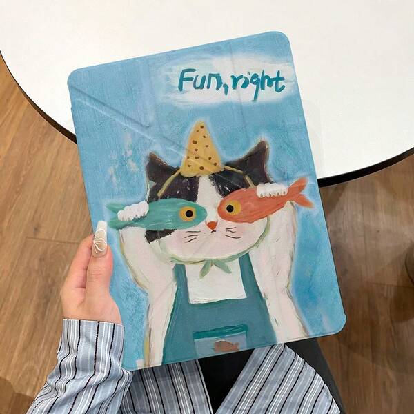 Custodia carina a cartoni animati compatibile con iPad 10th 11th A16 10.9 Air 11 13 M2 M3 Mini 6 Pro 11 7th 8th 9th 10.2 Air 4 Air 5 10.9 Pro 12.9, con funzione di auto sleep/wake e slot per la penna