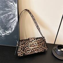 豹纹拉链式单肩包，适合派对、日常穿着、节日礼物和音乐节礼物。,时尚豹纹包