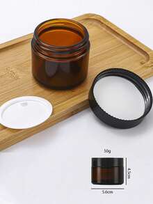 1/5/10 buc borcane cosmetice din sticlă chihlimbar cu capace, recipiente reîncărcabile de dimensiuni de călătorie pentru creme și loțiuni, sticle portabile rezistente la lumină pentru depozitarea cremei de ochi/cremei de față, recipient gol etanș, borcan cosmetic reîncărcabil, borcan rotund sigilat, potrivit pentru depozitarea cremei de față, loțiunii, pudrei de talc, loțiunii de corp, fondului de ten