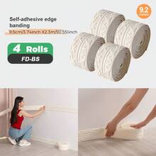 CHEE LYEE 1/4 Roll Sxp Self-Adhesive Edge Banding Strip Sxp Waistline Sticker Foam Self-Adhesive Corner Trim 8mm Thickened Version Box Packaging Peel-And-Stick Suitable For Various Corners Ceiling Office Warehouse Living Room Door Frame - Multicolor - View 18