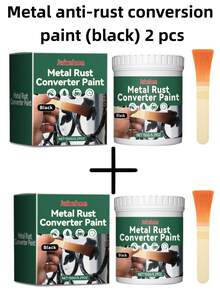 1 pieza Jakehoe Pintura convertidora de metal antioxidante, imprimación convertidora de renovación decorativa de metal para barandillas de puertas de hierro, pintura quitaóxido multiusos para rines de automóvil, grifos y acero inoxidable.