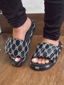 Women's Sandal With Adjustable Clasp - Blanco y Negro - Ver 5
