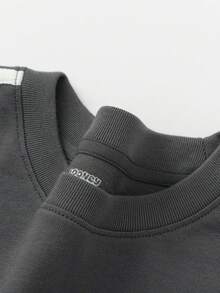 Balabala Camiseta para niños con estampado de dibujos animados de  - Mezcla de algodón suave, cuello redondo clásico - Adecuado para uso casual - gris medio - Ver 6