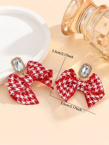 أقراط معلقة مكرمة بشريط فراشة ذات طباعة هاوند تووث، هدايا لعيد الحب، للأم، عيد الأم