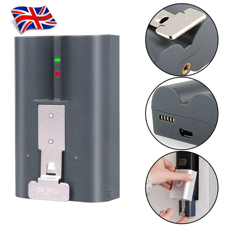 6040mAh Li-Ion Battery For Ring-Video V4 Compatible With Ring Video Doorbell 4/3/2 Stick Up Cam Battery (2nd And 3rd Gen) 3.65V - Black - View 1