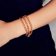 Fashion Jewelry Multi-Layer Gold Link Chain Bracelet Bangle Party Decoration For Women