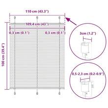 Tenda a rullo nera 110x100 cm larghezza tessuto 109,4 cm - nero - Visualizzare 5