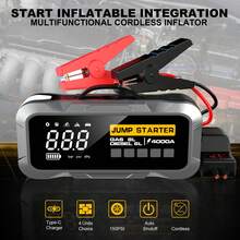 S&D Car Jump Starter Battery Power Bank 4000A Portable Emergency Starter Booster 12V Auto Starting Device For Petrol Vehicle Start