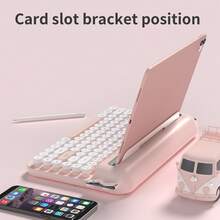 AJAZZ AF84 Wireless Film Keyboard Dual-Mode 2.4G Bluetooth 75% Layout 84 Key Office Keyboard Easy To Operate, Plug And Play, Fast Response, Steam Retro Theme Punk Cute Typewriter, Female Keyboard Suitable For Office Use - Multicolor - View 6