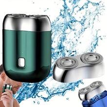 RAF 紧凑型电动剃须刀 - 可充电 300mAh 锂电池，适合旅行，双刀片，4 种颜色可供选择，完美的父亲节礼物，小巧便携，适合商务旅行和节日礼物