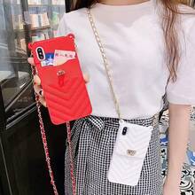 Fusicase For IPhone 11 Wallet Case With Neck Strap Crossbody Strap Lanyard Handbag Wrist Strap Protective Cover Credit Card Holder Slot Purse For Girls Women Silicone Case For IPhone 11 White{"Color_name":"White","Size_name":"IPhone11"} - Nhiều màu2 - Xem 5
