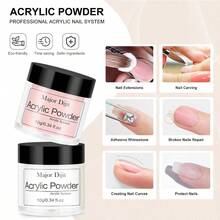 Acrylic Nail Kit Starter Set Acrylic Powder With Nail Drill U V Light Professional Tools With Decoration Everything For Beginners Home Salon Gifts Clear/White/Nude - 清白裸色 - 查看 7