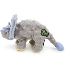 Dinos - Rex Squeaky Plush Dog, Chew Guard Technology - Green, Large - Volantes Dinos + Pequeño + Volantes Dinos (gris) - Ver 3