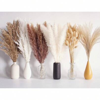 ¡Recomendado110 Ramo De Hierba De Pampa Seca, Decoración De Mesa Bohemia, Flores De Cola De Conejo Secas, Pompones Marrones, Hierba De Pampa Blanca para Boda, Hogar, Decoración De Fiesta Campestre¡Top de Temporada