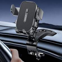 LCARS Car Dashboard Phone Holder, Suitable For Automotive Instrument Panel Protrusions Longer Than 2 Inches And Thickness Less Than 1.6 Inches, Clamps Tightly Without Noise, Supports Landscape And Portrait Orientation For Navigation Or Entertainment, Anti-Shake Phone Stand Fits Most Smartphones - Black - View 7
