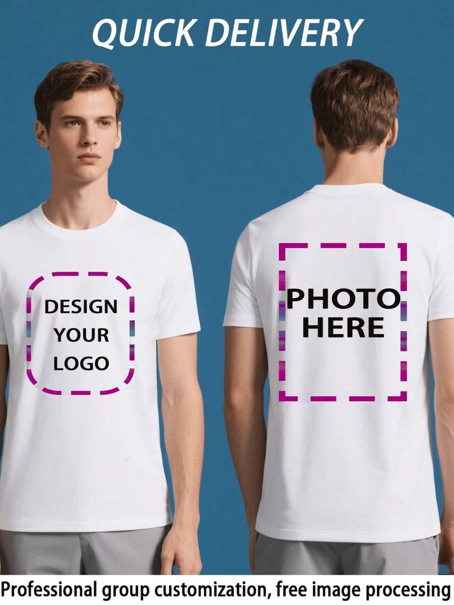 White T - Shirt For Personal And Professional Customization, Ideal For Branding, Group Activities And Everyday Fashion