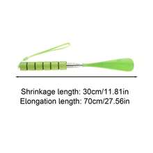 Calçadeira Ajustável de Aço Inoxidável com Cabo Extensível, Elevador de Sapato Flexível, Ferramenta de Remoção de Sapato, Acessório de Sapato