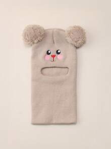 1 件 0-12 岁兔子幼儿帽子双球婴儿猫咪女孩男孩帽子儿童冬帽儿童针织保暖拉法帽 - 1PC - 查看 12