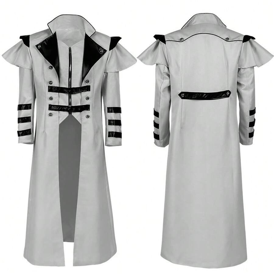 Men Cosplay Clothing - Grey - View 1